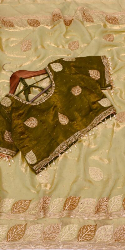 SC 1005 Mehendi in Soft fandy Silk Embroidery Work & Lace Work Saree . Available at ₹2499 only. Delivery 4-6 Working Days. Shop now. | Creative Sarees, Embroidered Sarees, Bollywood Sarees, Designer Sarees, Ethnic Saree, Modern Digital sarees, Party Wear Sarees, Sarees