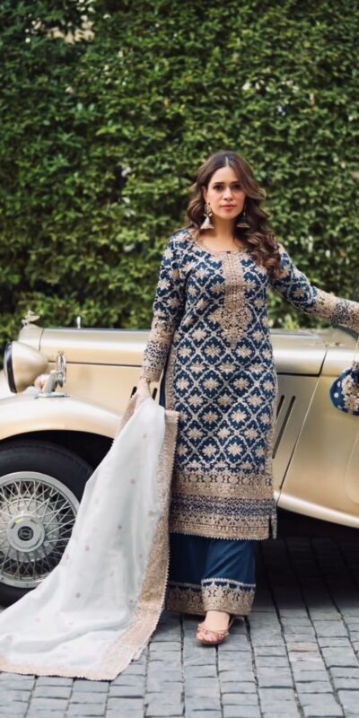 SRK 5310 Navy Blue Faux Georgette Salwar Suit Perfect for Wedding, Party, Baisakhi, Pooja, Reception – . Best Price ₹2149. Delivery 4-6 Working Da | Bollywood Lehenga, Creative Lehenga, Designer Lehenga, Embroidered Lehenga, Lehenga, Party Wear Lehenga