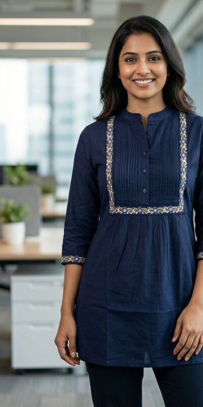 INLI Charmi vol 1 Navy Blue Color Rayon Kurti with malti Embroidery Work. Festive Deal ₹1349. Delivery 4-6 Working Days. Shop now. | Bollywood Kurti, Creative Kurtis, Designer Kurti, Kurti, Party Wear Kurti, Selfie Kurti