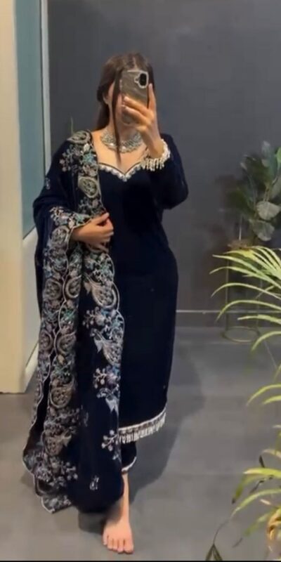 RTC 5935 Navy Blue in Viscose Velvet Lace Work Salwar Suit . Wedding, Party, Festive, Events, Get it for ₹2049. Delivery 4-6 Working Days. Shop now. | Bollywood Lehenga, Creative Lehenga, Designer Lehenga, Embroidered Lehenga, Lehenga, Party Wear Lehenga