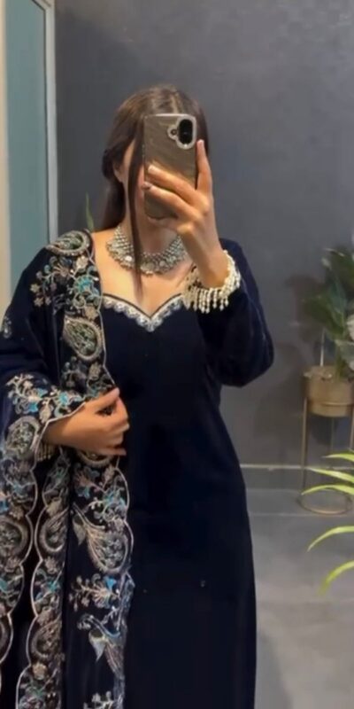 RTC 5935 Navy Blue in Viscose Velvet Lace Work Salwar Suit . Wedding, Party, Festive, Events, Get it for ₹2049. Delivery 4-6 Working Days. Shop now. | Bollywood Lehenga, Creative Lehenga, Designer Lehenga, Embroidered Lehenga, Lehenga, Party Wear Lehenga