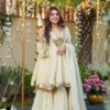 Off White Cosmos Silk Mirror Embroidery Work Salwar Suit