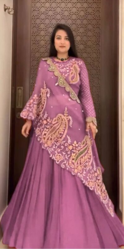 BE 400 Onion Color Georgette Lehenga Choli with Embroidery Work. Introductory Price ₹2149. Delivery 4-6 Working Days. Shop now. | Bollywood Lehenga, Creative Lehenga, Designer Lehenga, Embroidered Lehenga, Lehenga, Party Wear Lehenga