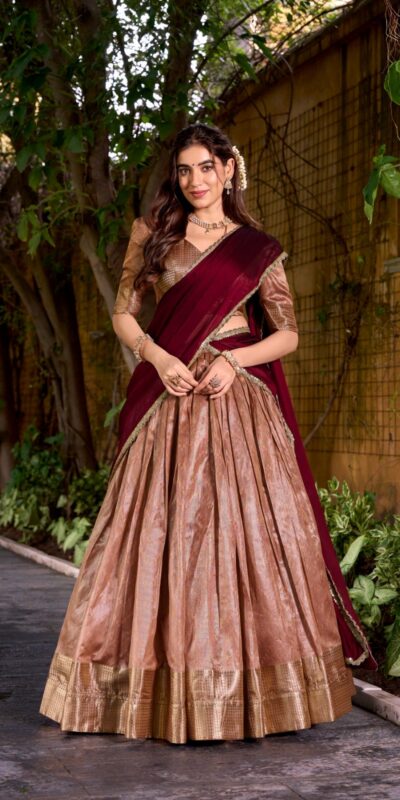 LNB 2026 Peach Color Dupion Silk Lehenga Choli With Zari Work.Wedding, Party, Festive, Events, Special Price ₹1999. Delivery 4-6 Working Days. Shop now. | Bollywood Lehenga, Creative Lehenga, Designer Lehenga, Embroidered Lehenga, Lehenga, Party Wear Lehenga