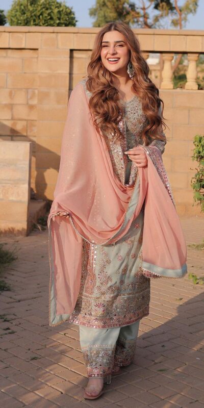 SRK 5176 Peach Faux Georgette Salwar Suit with Lace Work & Embroidery Work. Available at ₹2399 only. Delivery 4-6 Working Days. Shop now. | Casual Suits, Jump Suits, Tops & Bottoms, Track Suits, Trendy Wear, Creative suits, Designer Suits, Palazzo Suits, Party Wear Suits, Patiala Suits, Salwar suit, Straight Suits