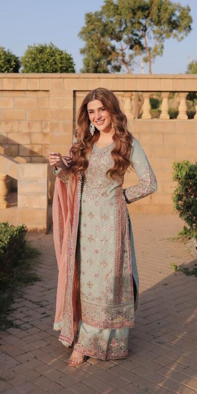 SRK 5176 Peach Faux Georgette Salwar Suit with Lace Work & Embroidery Work. Available at ₹2399 only. Delivery 4-6 Working Days. Shop now. | Casual Suits, Jump Suits, Tops & Bottoms, Track Suits, Trendy Wear, Creative suits, Designer Suits, Palazzo Suits, Party Wear Suits, Patiala Suits, Salwar suit, Straight Suits