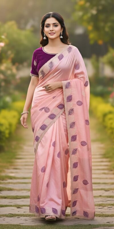 SC 1005 Peach in Soft fandy Silk Embroidery Work & Lace Work Saree . Available at ₹2499 only. Delivery 4-6 Working Days. Shop now. | Creative Sarees, Embroidered Sarees, Bollywood Sarees, Designer Sarees, Ethnic Saree, Modern Digital sarees, Party Wear Sarees, Sarees