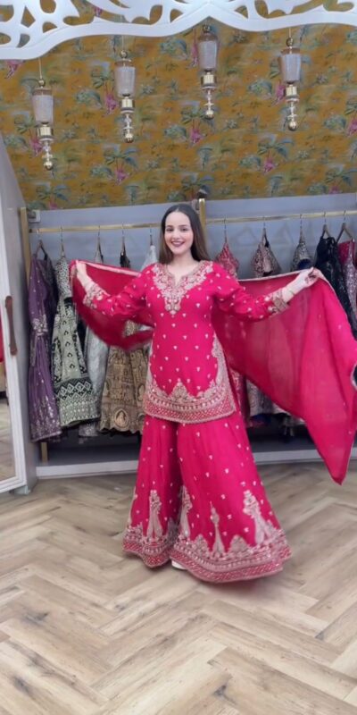 LG 2029 Pink Chinon Salwar Suit with Embroidery Work. Wedding, Party, Festive, Events, Special Price ₹2399. Delivery 4-6 Working Days. Shop now. | Casual Suits, Jump Suits, Tops & Bottoms, Track Suits, Trendy Wear, Creative suits, Designer Suits, Palazzo Suits, Party Wear Suits, Patiala Suits, Salwar suit, Straight Suits