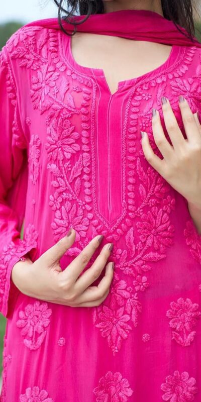 BE 370 Pink Faux Georgette Salwar Suit with Lace Work & Embroidery Work. Festive Deal ₹1949. Delivery 4-6 Working Days. Shop now. | Casual Suits, Jump Suits, Creative suits, Designer Suits, Palazzo Suits, Party Wear Suits, Patiala Suits, Salwar suit, Straight Suits