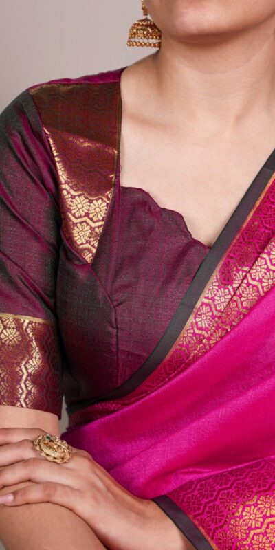 YNF 7408 Pink Color Poly Cotton Saree With Zari Work. Wedding, Party, Festive, Events, Affordable Price ₹1399. Delivery 4-6 Working Days. Shop now. | Creative Sarees, Embroidered Sarees, Bollywood Sarees, Designer Sarees, Ethnic Saree, Modern Digital sarees, Party Wear Sarees, Sarees