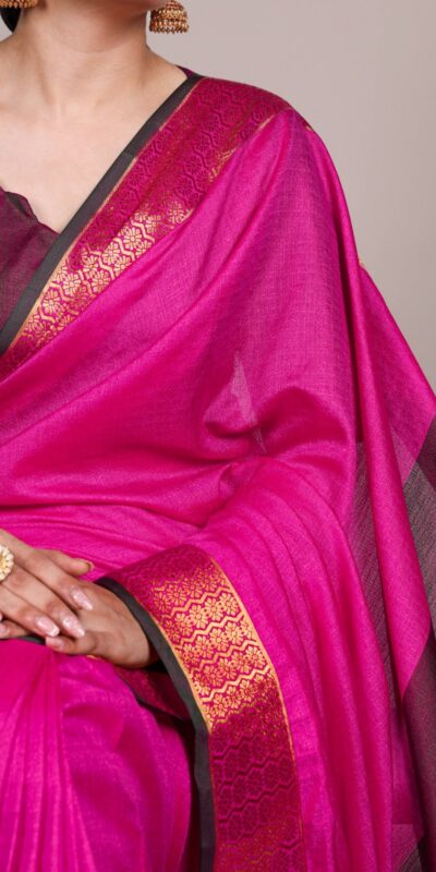 YNF 7408 Pink Color Poly Cotton Saree With Zari Work. Wedding, Party, Festive, Events, Affordable Price ₹1399. Delivery 4-6 Working Days. Shop now. | Creative Sarees, Embroidered Sarees, Bollywood Sarees, Designer Sarees, Ethnic Saree, Modern Digital sarees, Party Wear Sarees, Sarees