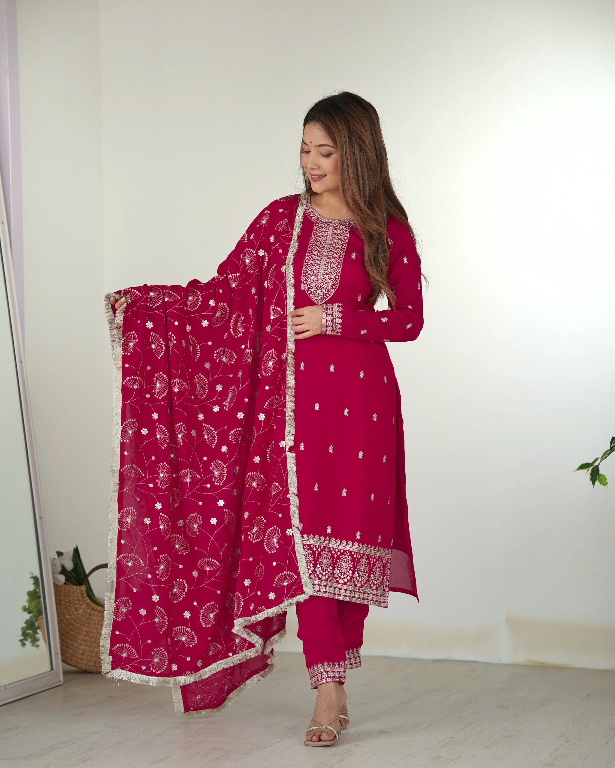 KB 276 pink Color Rangoli Silk Sequence Jari Work Salwar Suit Casual, Wedding, Party, Festive, Events Etc.4-6 Working Days@ 2049/-only | Casual Suits, Jump Suits, Creative suits, Designer Suits, Palazzo Suits, Party Wear Suits, Patiala Suits, Salwar suit, Straight Suits