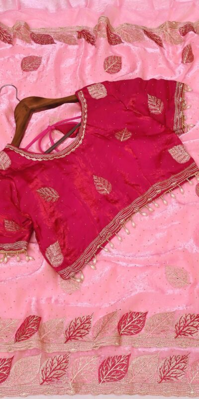 SC 1005 Pink in Soft fandy Silk Embroidery Work & Lace Work Saree . Available at ₹2499 only. Delivery 4-6 Working Days. Shop now. | Creative Sarees, Embroidered Sarees, Bollywood Sarees, Designer Sarees, Ethnic Saree, Modern Digital sarees, Party Wear Sarees, Sarees