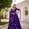 LNB 1663 Purple Color Pure Chander Bandhej Print With Lace Touch Up Lehenga Choli Wedding, Party, Festive, Events Etc. Delivery 4-6 Working Days Rs 1899 | Creative Lehenga, Bollywood Lehenga, Designer Lehenga, Embroidered Lehenga, Lehenga, Party Wear Lehenga