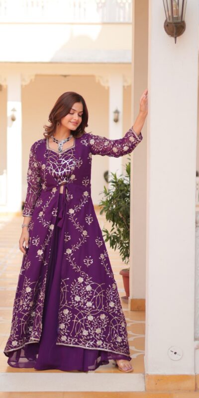 Ram 073 Purple Color Fox Georgette Lehenga Choli with Embroidery Work. Festive Deal ₹2149. Delivery 4-6 Working Days. Shop now. | Bollywood Lehenga, Creative Lehenga, Designer Lehenga, Embroidered Lehenga, Lehenga, Party Wear Lehenga