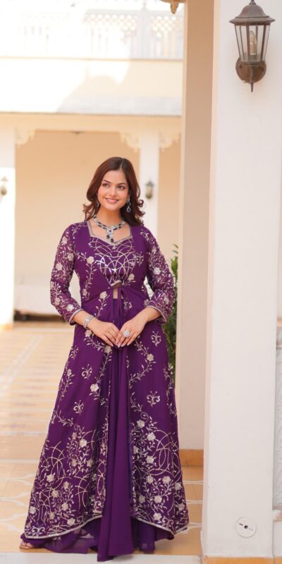 Ram 073 Purple Color Fox Georgette Lehenga Choli with Embroidery Work. Festive Deal ₹2149. Delivery 4-6 Working Days. Shop now. | Bollywood Lehenga, Creative Lehenga, Designer Lehenga, Embroidered Lehenga, Lehenga, Party Wear Lehenga