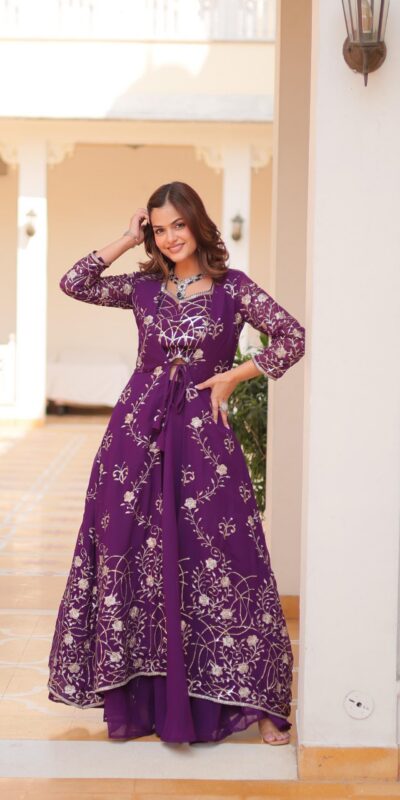 Ram 073 Purple Color Fox Georgette Lehenga Choli with Embroidery Work. Festive Deal ₹2149. Delivery 4-6 Working Days. Shop now. | Bollywood Lehenga, Creative Lehenga, Designer Lehenga, Embroidered Lehenga, Lehenga, Party Wear Lehenga