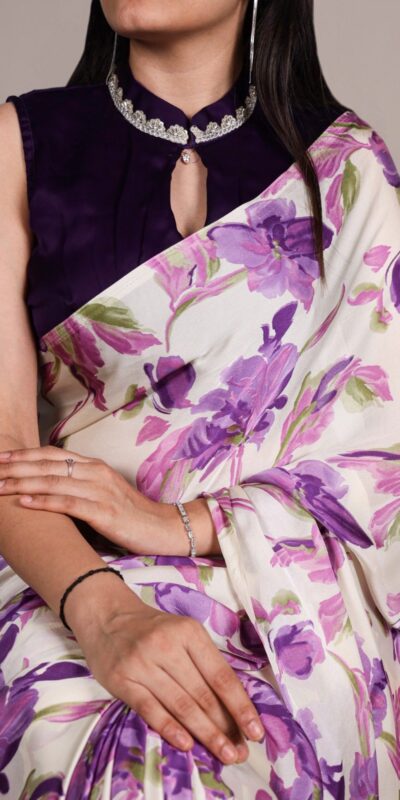 YNF 7008 Purple Satin Silk Saree Perfect for Wedding, Party, Festival Celebrations, Temple Visit, Ethnic Day – . Affordable Price ₹1849. Delivery 4-6 | Creative Sarees, Embroidered Sarees, Bollywood Sarees, Designer Sarees, Ethnic Saree, Modern Digital sarees, Party Wear Sarees, Sarees