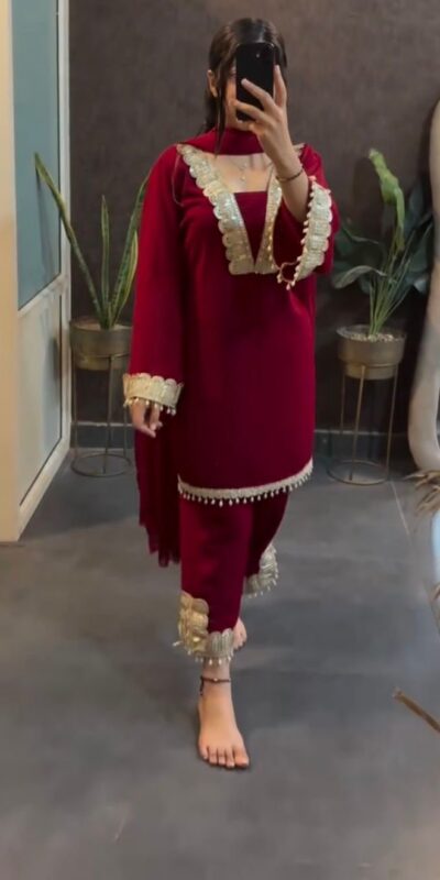 SRK 5306 Red Faux Georgette Salwar Suit with Lace Work & Embroidery Work. Special Price ₹1899. Delivery 4-6 Working Days. Shop now. | Bollywood Lehenga, Creative Lehenga, Designer Lehenga, Embroidered Lehenga, Lehenga, Party Wear Lehenga