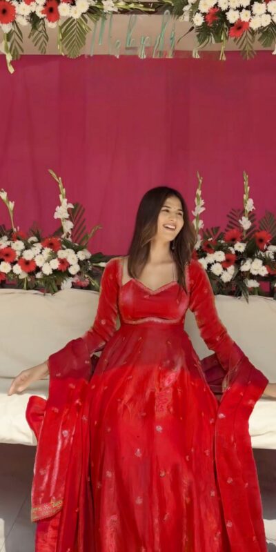 RTC 5937 Red Fendy silk Gown with Lace Work. Wedding, Party, Festive, Events Get it for ₹2149. Delivery 4-6 Working Days. Shop now. | Bollywood Gowns, Creative Gowns, Designer Gowns, Embroidered Gowns, Gowns, Party Wear Gowns