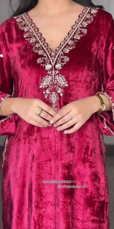 LG 2025 Red Velvet Salwar Suit with Embroidery Work & Lace Work. Exclusive Offer ₹1899. Delivery 4-6 Working Days. Shop now. | Casual Suits, Jump Suits, Tops & Bottoms, Track Suits, Trendy Wear, Creative suits, Designer Suits, Palazzo Suits, Party Wear Suits, Patiala Suits, Salwar suit, Straight Suits
