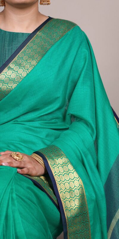 YNF 7408 Sea Green Color Poly Cotton Saree With Zari Work. Wedding, Party, Festive, Events, Affordable Price ₹1399. Delivery 4-6 Working Days. Shop now. | Creative Sarees, Embroidered Sarees, Bollywood Sarees, Designer Sarees, Ethnic Saree, Modern Digital sarees, Party Wear Sarees, Sarees