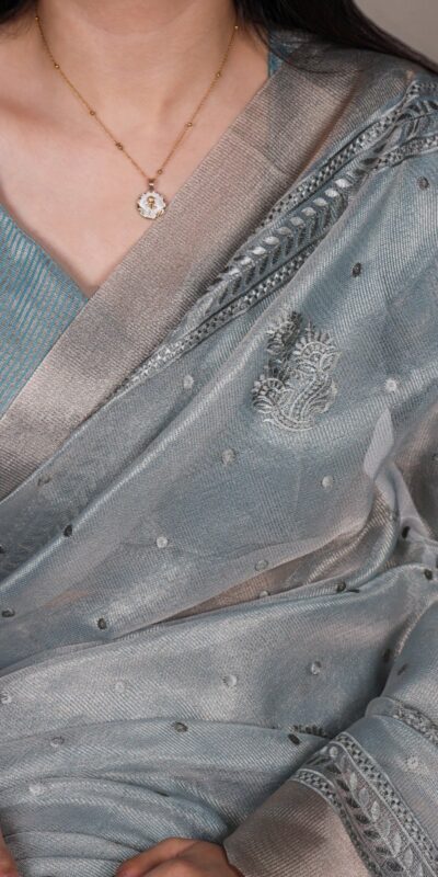 YNF 7402 Sky Blue Color Poly Shimmer Saree with Embroidery Work. Wedding, Party, Festive Festive Deal ₹2499. Delivery 4-6 Working Days. Shop now. | Creative Sarees, Embroidered Sarees, Bollywood Sarees, Designer Sarees, Ethnic Saree, Modern Digital sarees, Party Wear Sarees, Sarees