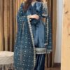 BE 412 Teal Georgette Salwar Suit with Embroidery Work. Wedding, Party, Festive, Events, Special Price ₹2149. Delivery 4-6 Working Days. Shop now. | Casual Suits, Jump Suits, Tops & Bottoms, Track Suits, Trendy Wear, Creative suits, Designer Suits, Palazzo Suits, Party Wear Suits, Patiala Suits, Salwar suit, Straight Suits