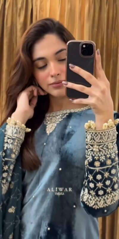 Teal Georgette Sequence Work Salwar Suit