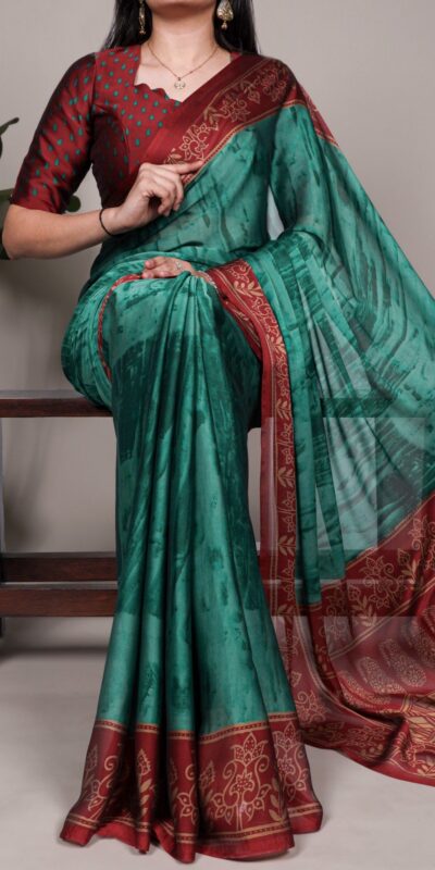 YNF 7103 Teal Rangoli Silk Saree Perfect for Wedding, Party, Karwa Chauth, Makar Sankranti, Baisakhi – . Available at ₹1449 only. Delivery 4-6 Work | Creative Sarees, Embroidered Sarees, Bollywood Sarees, Designer Sarees, Ethnic Saree, Modern Digital sarees, Party Wear Sarees, Sarees