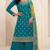 DS V 72961 Teal in Viscose Chinon Zari Work & Embroidery Work Salwar Suit . Special Price ₹2549. Delivery 4-6 Working Days. Shop now. | Casual Suits, Jump Suits, Tops & Bottoms, Track Suits, Trendy Wear, Creative suits, Designer Suits, Palazzo Suits, Party Wear Suits, Patiala Suits, Salwar suit, Straight Suits