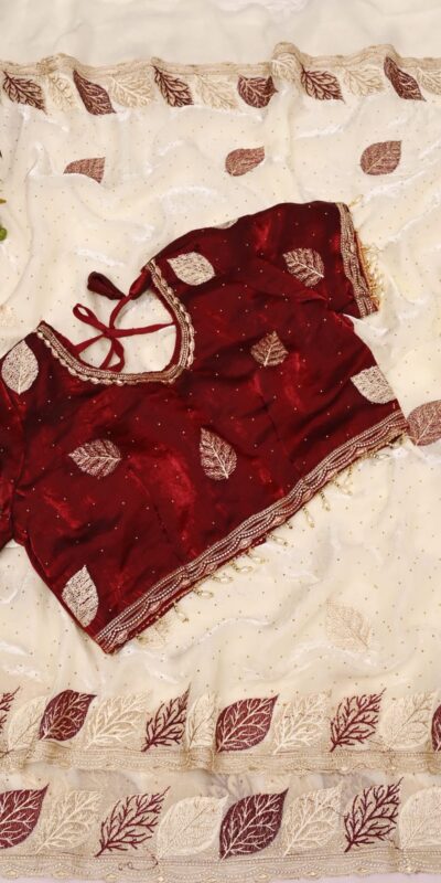 SC 1005 White in Soft fandy Silk Embroidery Work & Lace Work Saree . Available at ₹2499 only. Delivery 4-6 Working Days. Shop now. | Creative Sarees, Embroidered Sarees, Bollywood Sarees, Designer Sarees, Ethnic Saree, Modern Digital sarees, Party Wear Sarees, Sarees