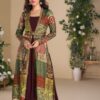 Wine Blooming Georgette Mirror Work Embroider Kurti
