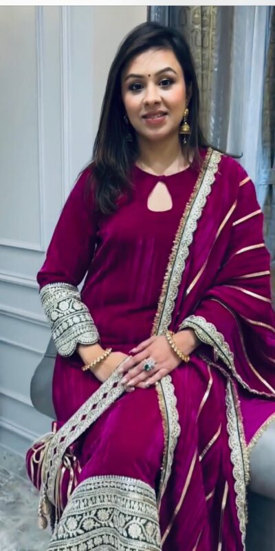 VLM 241 Wine in Crash Viscose Velvet Embroidery Work Salwar Suit . Affordable Price ₹2399. Delivery 4-6 Working Days. Shop now. | Casual Suits, Jump Suits, Creative suits, Designer Suits, Palazzo Suits, Party Wear Suits, Patiala Suits, Salwar suit, Straight Suits