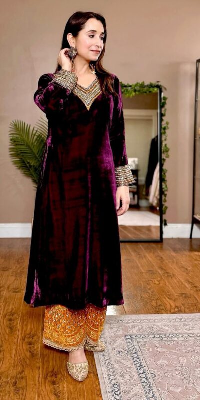 LG 2028 Wine Velvet Salwar Suit with Mirror Work & Embroidery Work. Available at ₹1949 only. Delivery 4-6 Working Days. Shop now. | Casual Suits, Jump Suits, Tops & Bottoms, Track Suits, Trendy Wear, Creative suits, Designer Suits, Palazzo Suits, Party Wear Suits, Patiala Suits, Salwar suit, Straight Suits
