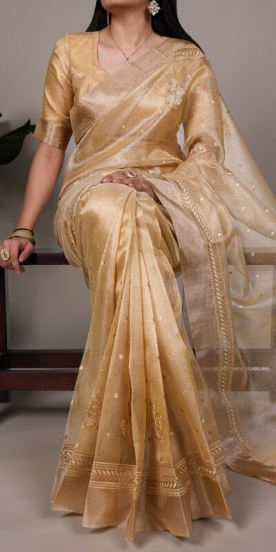 YNF 7402 Yellow Color Poly Shimmer Saree with Embroidery Work. Wedding, Party, Festive Festive Deal ₹2499. Delivery 4-6 Working Days. Shop now. | Creative Sarees, Embroidered Sarees, Bollywood Sarees, Designer Sarees, Ethnic Saree, Modern Digital sarees, Party Wear Sarees, Sarees