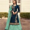 Navy Blue Georgette Embroidery Stone Work Lehenga Choli