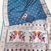 Teal Paithani Silk Lace Zari Work Saree