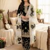 Black Organza Silk Lace Embroidery Work Salwar Suit