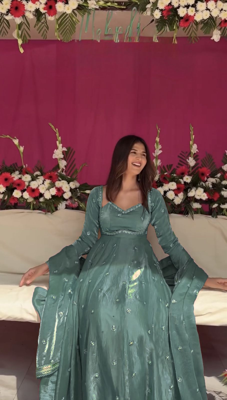 Blue Fendy Silk Lace Work Salwar Suit