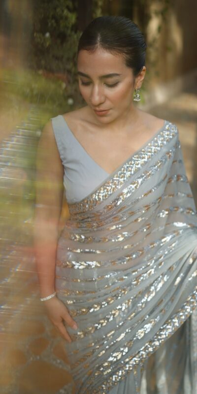 JR 635 Silver Georgette Saree with Lace Work & Embroidery Work. Exclusive Offer ₹1949. Delivery 4-6 Working Days. Shop now. | Sarees, Bollywood Sarees, Creative Sarees, Designer Sarees, Embroidered Sarees, Ethnic Saree, Modern Digital sarees, Party Wear Sarees