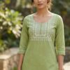 Pista Rayon Thread Work Kurti