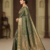 Green Lichi Silk All Over Border Work Saree