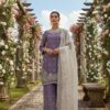 Lavender Organza Silk Thread Work Salwar Suit