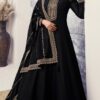 Black Silk Georgette Embroidery Work Salwar Suit