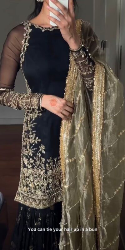 ZSR 3093 Black Faux Georgette Salwar Suit with Embroidery Work & Lace Work. Exclusive Offer ₹2149. Delivery 4-6 Working Days. Shop now. | Casual Suits, Jump Suits, Tops & Bottoms, Track Suits, Trendy Wear, Creative suits, Designer Suits, Palazzo Suits, Party Wear Suits, Patiala Suits, Salwar suit, Straight Suits