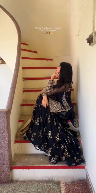 ZSR 3093 Black Faux Georgette Salwar Suit with Embroidery Work & Lace Work. Exclusive Offer ₹2149. Delivery 4-6 Working Days. Shop now. | Casual Suits, Jump Suits, Tops & Bottoms, Track Suits, Trendy Wear, Creative suits, Designer Suits, Palazzo Suits, Party Wear Suits, Patiala Suits, Salwar suit, Straight Suits