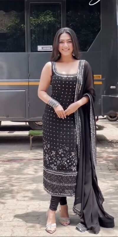 RTC 5912 Black Faux Georgette Salwar Suit Perfect for Wedding, Party, Baisakhi, Baby Shower, Sangeet – . Introductory Price ₹2099. Delivery 4-6 Working | Casual Suits, Jump Suits, Tops & Bottoms, Track Suits, Trendy Wear, Creative suits, Designer Suits, Palazzo Suits, Party Wear Suits, Patiala Suits, Salwar suit, Straight Suits