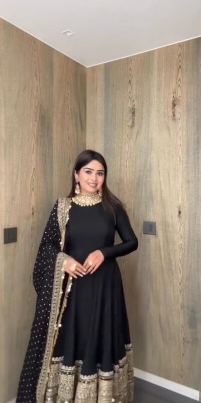 ZSR 3152 Black Color Roman silk Gown with Embroidery Work & Lace Work. Grab it for ₹2599. Delivery 4-6 Working Days. Shop now. | Bollywood Gowns, Creative Gowns, Designer Gowns, Embroidered Gowns, Gowns, Party Wear Gowns