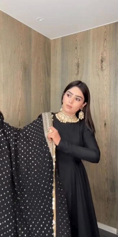 ZSR 3152 Black Color Roman silk Gown with Embroidery Work & Lace Work. Grab it for ₹2599. Delivery 4-6 Working Days. Shop now. | Bollywood Gowns, Creative Gowns, Designer Gowns, Embroidered Gowns, Gowns, Party Wear Gowns